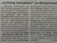 Gerrit Schröder - Zeitungsartikel
